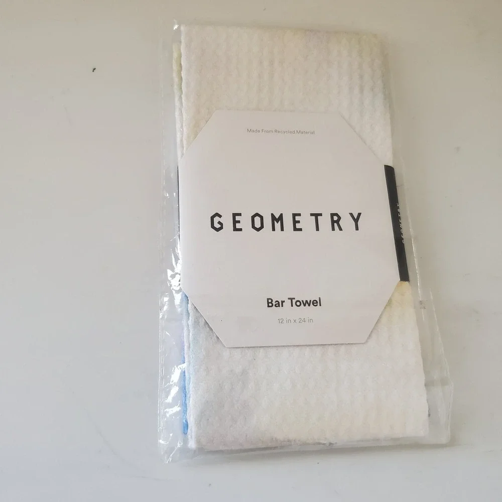 GEOMETRY Reusable Bar Towel Soft Floral Recycled Glass Care Kitchen Towel 12x24